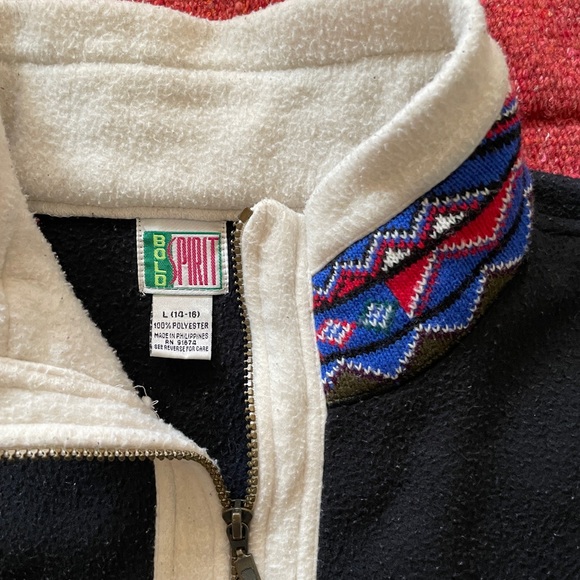 Vintage Bolo Spirit Half Zip Sweater Southwestern - Picture 2 of 6
